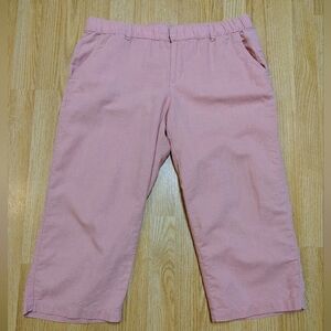 Liz Claiborne Brand, Woman's Cropped Peach Pants, Size Lg